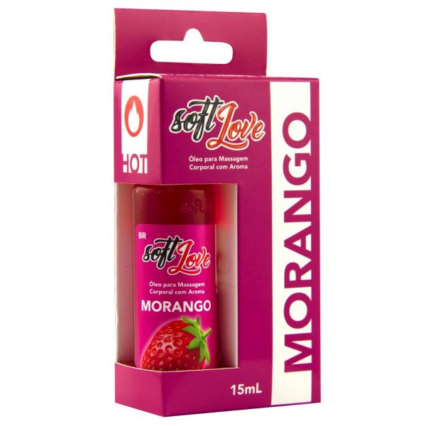 GEL HOT COMESTÍVEL 15ML SOFT LOVE MORANGO