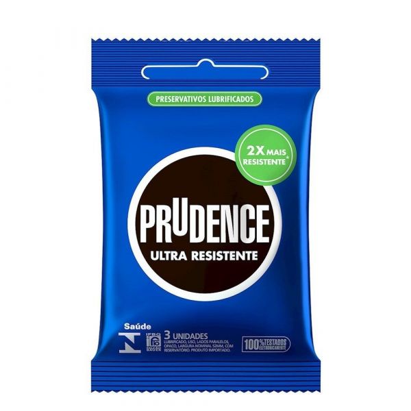 PRESERVATIVO ULTRA RESISTENTE COM 3 UNIDADES PRUDENCE