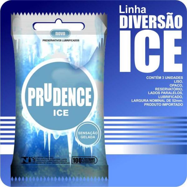 PRESERVATIVO PRUDENCE ICE COM 3UN