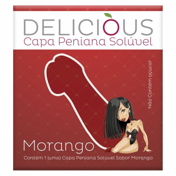 CAPA PENIANA SOLÚVEL DELICIOUS MORANGO