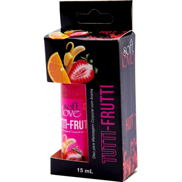 GEL COMESTIVEL SOFT LOVE HOT 15ML TUTTI FRUTTI