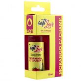 GEL COMESTIVEL SOFT LOVE HOT 15ML MORANGO C/CHAMPAGNE