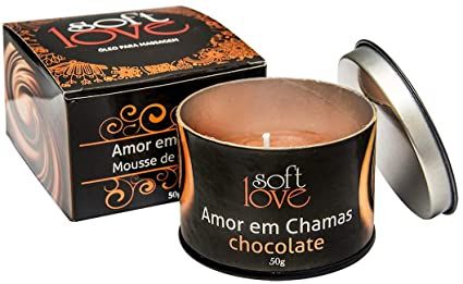 Vela De Massagem Beijavel 50g Soft Love Chocolate