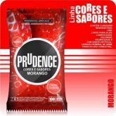 PRESERVATIVO PRUDENCE CORES E SABORES MORANGO COM 3UN