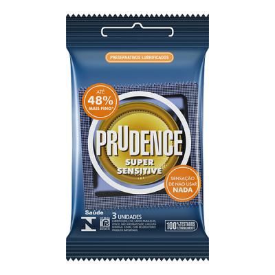 PRESERVATIVO PRUDENCE SUPER SENSITIVE COM 3 UNIDADES