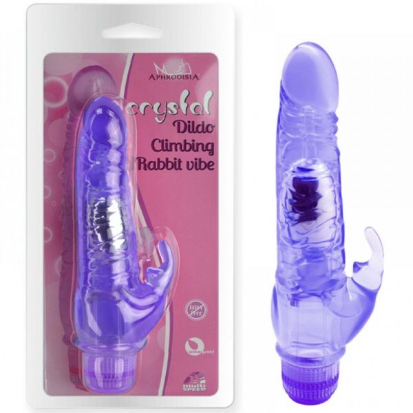 PÊNIS EM JELLY VIBRADOR COM ESTIMULADOR COELHO GTOYS