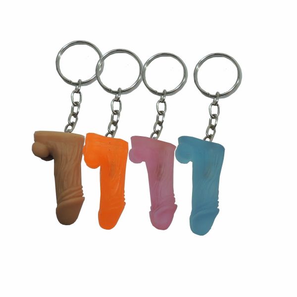Chaveiro Formato de Pênis Acaso em Silicone Com 1un