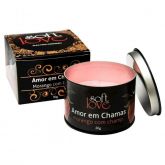 Vela De Massagem Beijavel 50g Soft Love Morango com Champagne